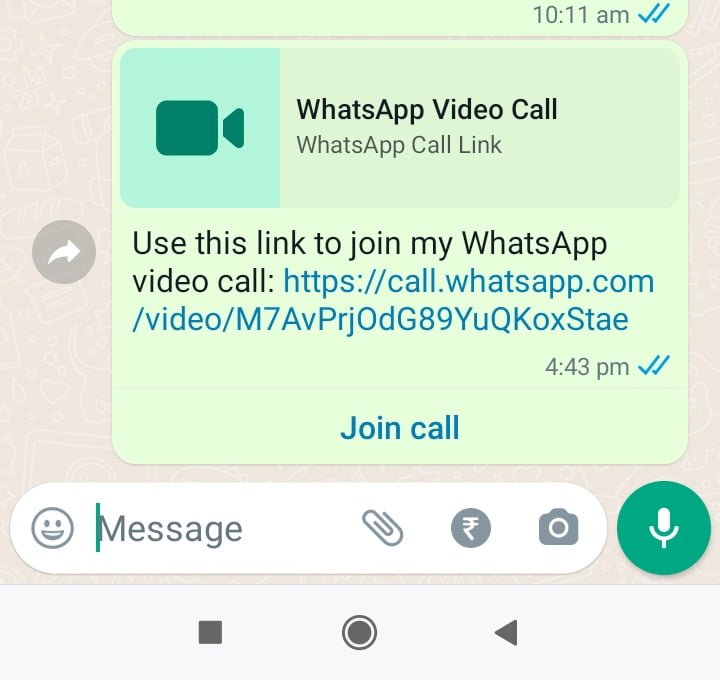 Join a WhatsApp Call Link