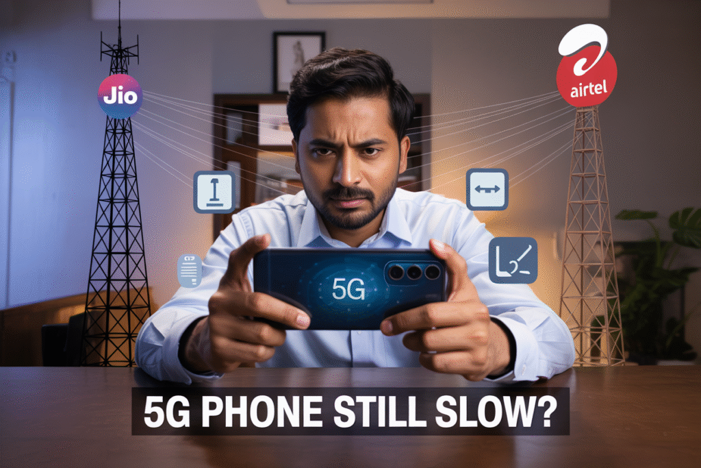 आपका 5G Phone भी Slow क्यों चल रहा है? Jio और Airtel के Network Settings में यह Change करें